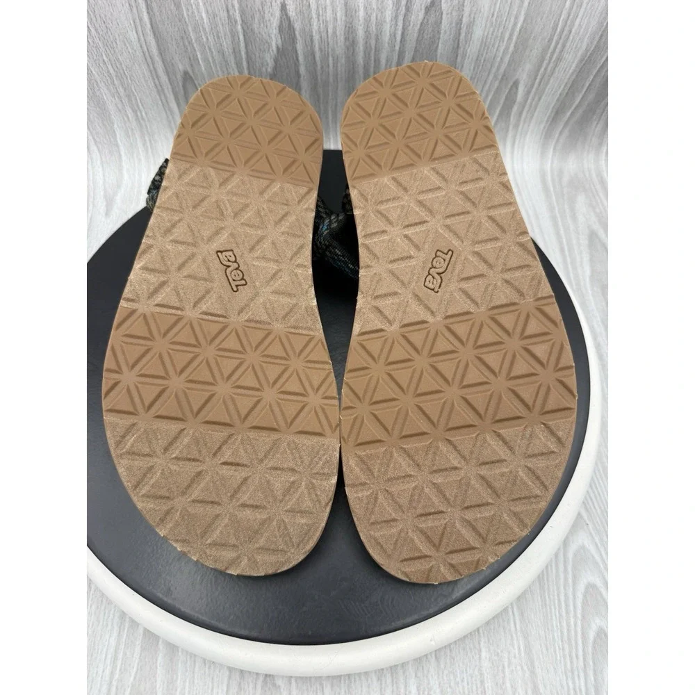 Teva Original Universal Mens Size 12 Chroma Olive Blue Print Outdoor Sandals NEW
